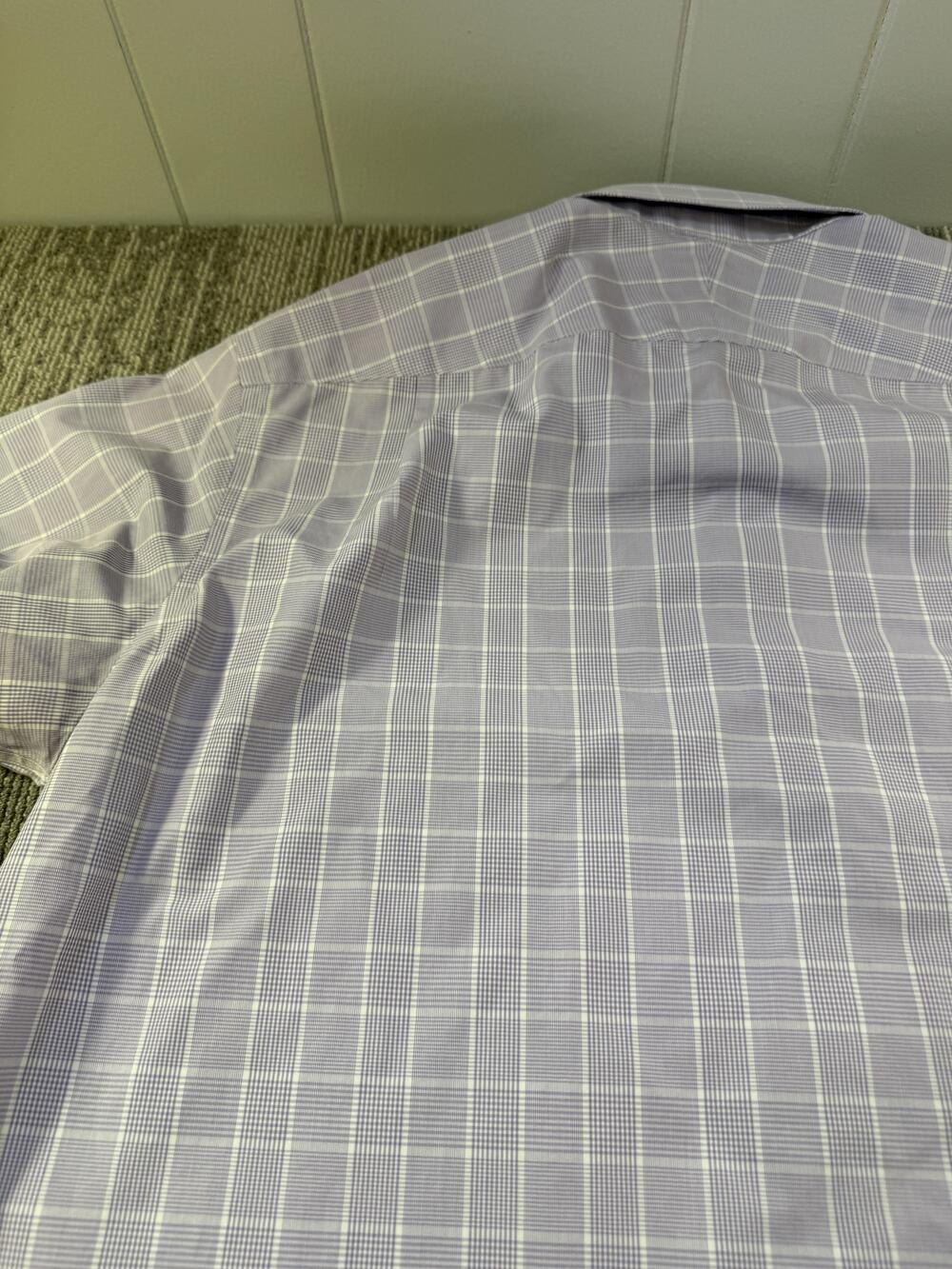 Charles Tyrwhitt Dress Shirt Mens 18 34/35 Purple Check Classic Fit Non Iron LS - Picture 9 of 12